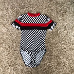 Checkered bodysuit